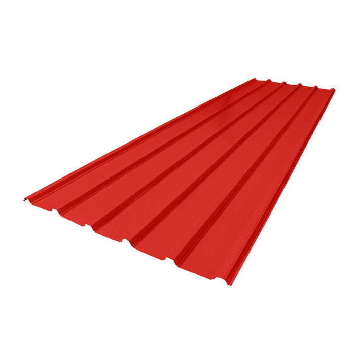 Lámina zinc Máxima 2 - Calibre 26 - 42" de ancho x 14' de largo (1.07m x 4.27m) - Esmaltado rojo