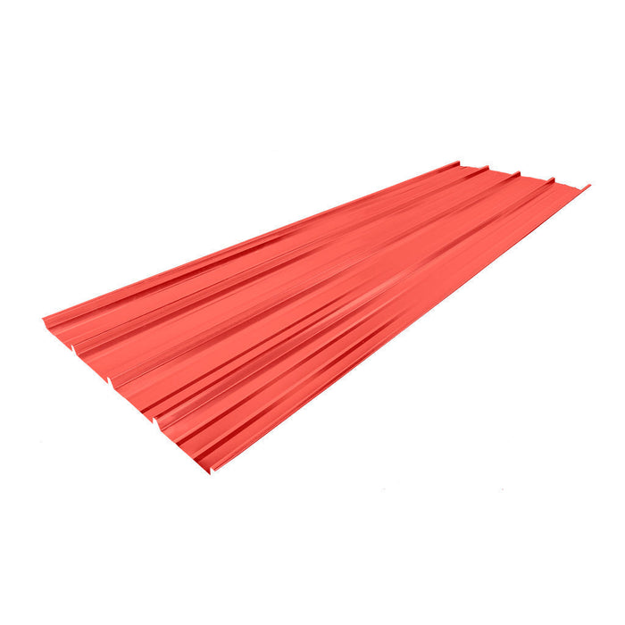 Lámina zinc Tropical - Calibre 26 - 40" de ancho x 20' de largo (1.02m x 6.10m) - Esmaltado rojo