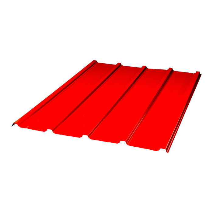 Lámina zinc Máxima 1 - Calibre 26 - 44" de ancho x 20' de largo (1.12m x 6.10m) - Esmaltado rojo