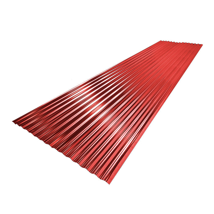 Lámina zinc Corriente - Calibre 26 - 42" de ancho x 14' de largo (1.07m x 4.27m) - Esmaltado rojo